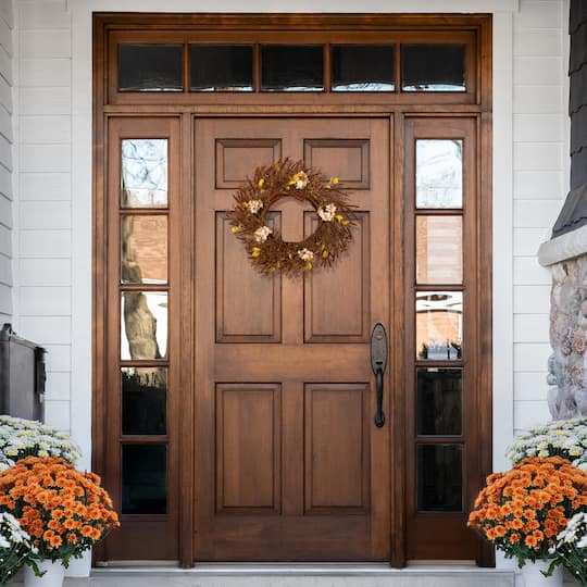 32" Brown Fall Grass Autumn Harvest Wreath